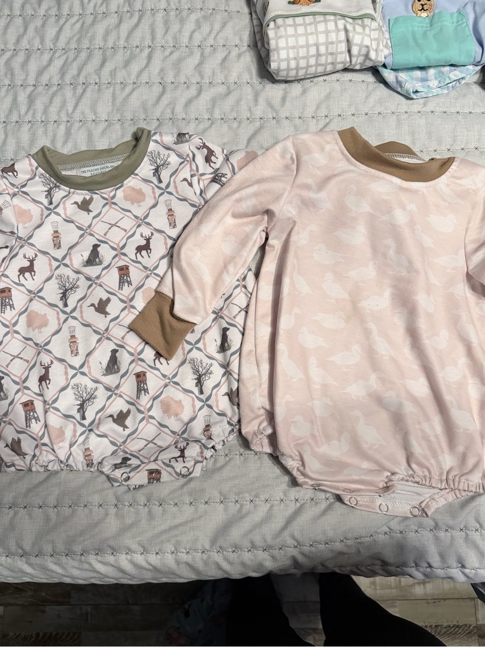 Neutral & Blush Baby bubbles - Duck & Woodland Prints